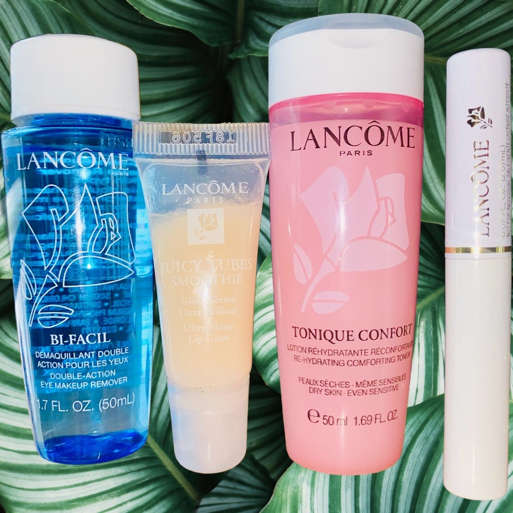 4 Piece Lancôme Bundle w/ BI-FACIL, TONIQUE CONFORT TONER, JUICY TUBE & CILS XL!